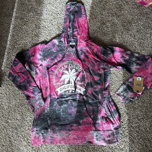 NWT HOODIE SAN DIEGO TYE DYE SIZE L LADIES